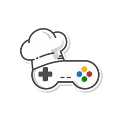 chef hat game console joystick controller vector