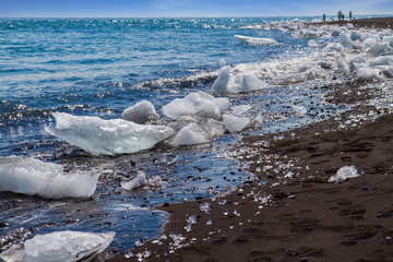 The icelandic black sand beach