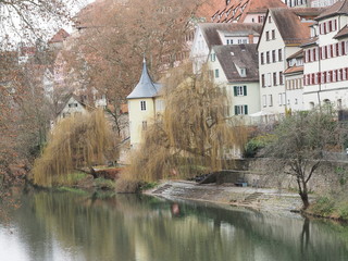 Fototapeta premium Universitätsstadt Tübingen - Neckarfront