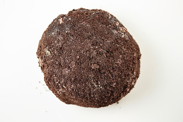Sweet chocolate cookie round bread 