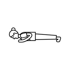 Push up yoga poses icon