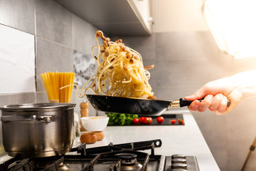 homemade carbonara