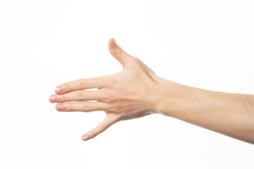 human hand gesture, little thumb open