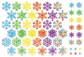 雪の結晶オブジェクト(カラフルセロハンバージョン)