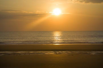 Sunset at sea landscape tropics Asia nature