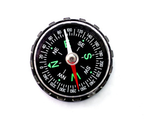 compass on a white background close-up isolate