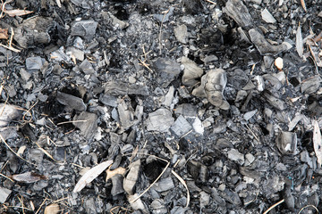 coal on black background