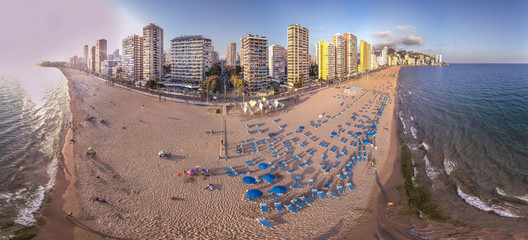 panoramic aerial view of the city of Benidorm Spain
