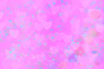 blue heart star rainbow bubble and pink big heart abstract