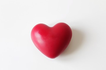 red heart isolated on white background