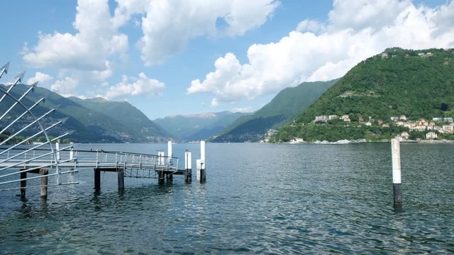 Lake of Como, Italy. Villa Olmo pier view