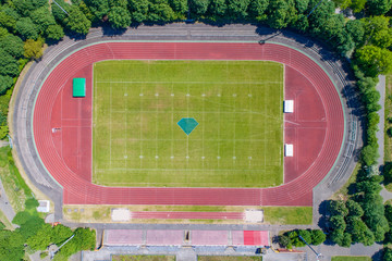 Sportstadion von oben, Luftaufnahme © Manok
