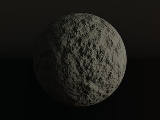 planet in a black space, 3d illustration