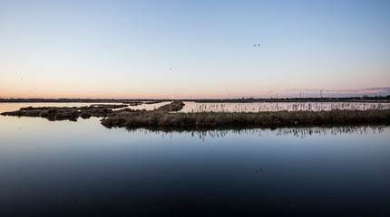 Sunset at Saline di Cervia, Italy