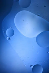 Beautiful abstract blue color background from mixed water and oil