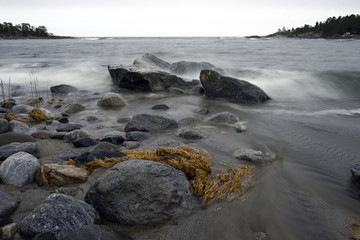 rocks on the beach, sweden, sverige, norrland, europe,eu