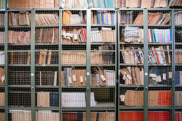 Bookshelves with plenty of old books