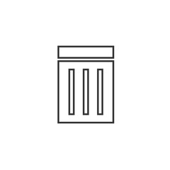 bin trash can icon vector illustration for website and graphic design symbol