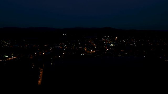 Aerial view of the skyline of Dungloe in County Donegal - Ireland