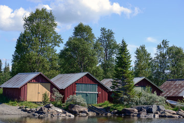 traditional wooden house, åre, jämtland, sverige, sweden