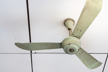 A ceiling fan on the ceiling