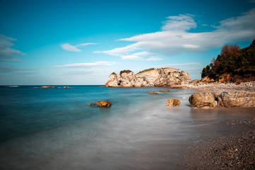 Obraz premium Stunning nature, seascape and rocks, long exposure