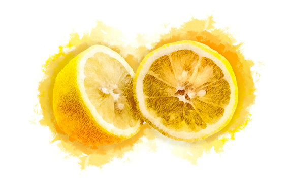 Picture of limon on white background. 