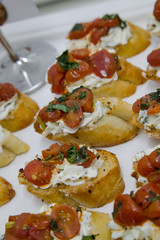 canapés on a white plate