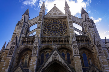 Fototapeta na wymiar Aspect of a majestic gothic cathedral