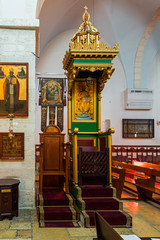 The interior of the St. Nicholas church in Bay Jala - a suburb of Bethlehem in Palestine