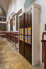 The interior of the St. Nicholas church in Bay Jala - a suburb of Bethlehem in Palestine