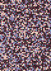 Seamless pattern with random colored quarter circles Generative Art background illustration