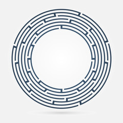 Maze / Labyrinth with entry and exit. Vector illustration © ganolmc