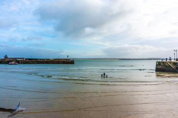 St.Ives Harbour Pier, Cornwall, UK