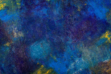 Blue oil paint mixed. Abstract texture.
