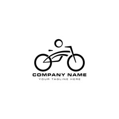 Bicycle logo design template, bike race logo design