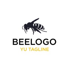 Bee Logo design vector template linear style. Outline icon.  Creative Hard work Hive Logotype concept