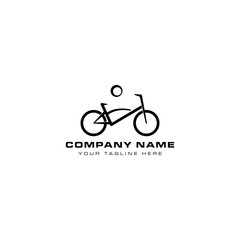 Bicycle logo design template, bike race logo design