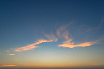 sunset in the sky
