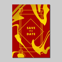 Chinese New Year, Marble Liquid Vector Template