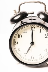 Alarm clock isolated against white