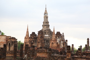 Fototapeta premium Old Pagoda in historical park, the old town of Thailand