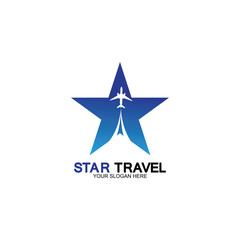 Star travel logo design. Travel agency logo design. Amazing destinations creative symbol concept.