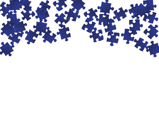 Game enigma jigsaw puzzle dark blue parts vector 
