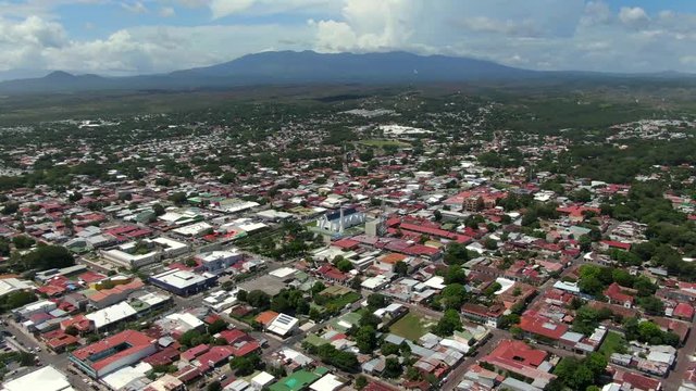 Beautiful aerial view of the city of Liberia in Guanacaste Costa Rica 