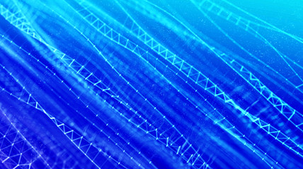 Obraz premium Blockchain technology background. Cryptocurrency fintech block chain network and programming concept. Abstract Segwit.