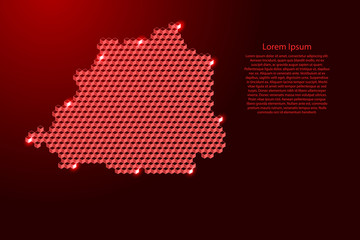 Vatican map from 3D red cubes isometric abstract concept, square pattern, angular geometric shape, for banner, poster. Vector illustration.