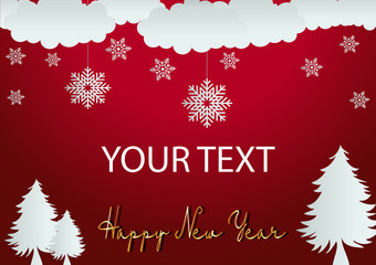 Modern abstract christmas tree background, vector