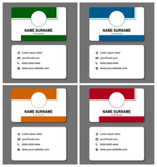 Business card design vector simple identity