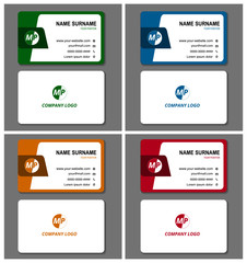 Obraz premium Business card design vector simple identity